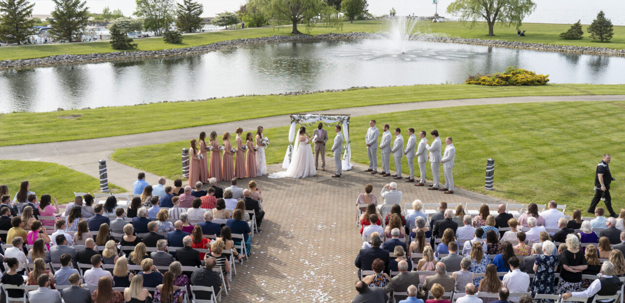 Wedding ceremony at Maumee Bay