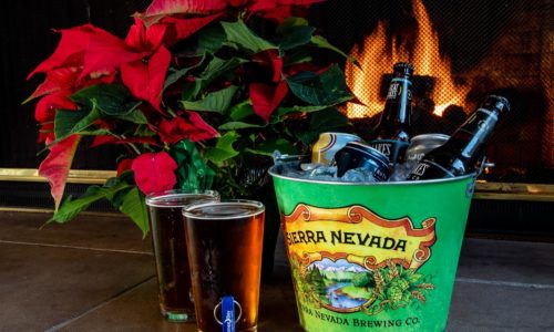 Bucket of beer and two glasses