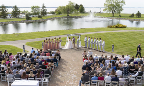 Wedding ceremony at Maumee Bay