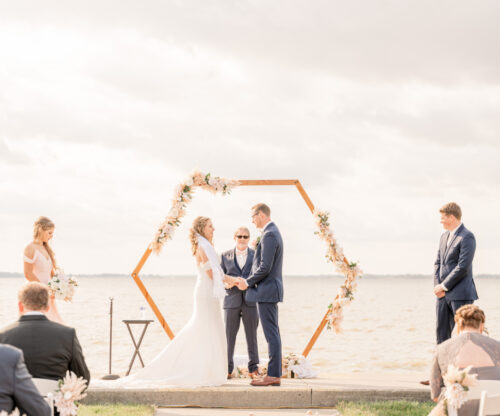 outdoor wedding at Maumee Bay