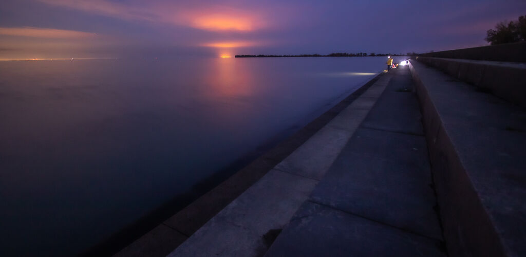 Sunset on lake