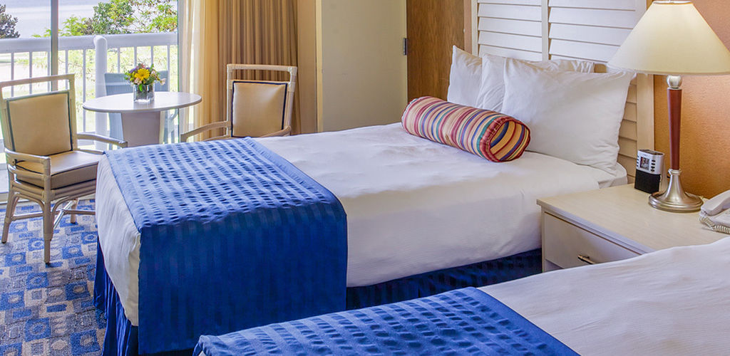 Lodge room with two beds